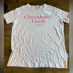 The Laundry Room Champagne Gang Oversized Tee Size S NWT